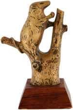 "BILLY POSSUM" IN TREE SOLID BRASS FIGURAL FOR TAFT.