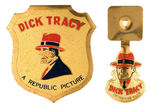 DICK TRACY FIRST MOVIE SERIAL PREMIUM BADGE PLUS CLUB TAB.