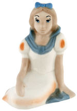 SNOW WHITE, GRUMPY & BASHFUL SPANISH CERAMIC FIGURE TRIO.