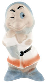 SNOW WHITE, GRUMPY & BASHFUL SPANISH CERAMIC FIGURE TRIO.