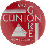 CLINTON PAIR OF SCARCE BUTTONS FOR GOVERNOR AND PRESIDENT.