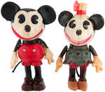 MICKEY & MINNIE MOUSE MATCHED PAIR OF JOINTED CELLULOID FIGURES.