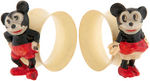 MICKEY & MINNIE MOUSE CELLULOID NAPKIN RING PAIR.