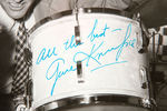 DRUM LEGEND GENE KRUPA SIGNED PUBLICITY PHOTO.