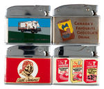 AMERICAN FOOD RELATED COMPANY GROUP OF SEVEN LIGHTERS.