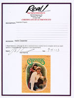 KAREN CARPENTER SIGNED "THE CARPENTERS" PROGRAM.