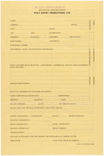 "AN INTRODUCTION TO THE WALT DISNEY STUDIOS" ARTIST APPLICANT MANUAL & APPLICATION FORM.