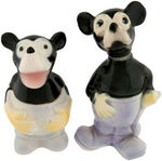 MICKEY MOUSE FIGURAL CONDIMENT JAR PAIR.