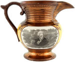 "GENERAL JACKSON THE HERO OF NEW ORLEANS" COPPER LUSTER PITCHER HAKE #3015.