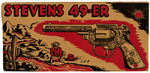 "STEVENS 49-ER" GOLD FINISH BOXED CAST IRON CAP GUN.