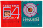 "ROGUE" & "ESCAPADE" 1960s MENS' MAGAZINE CALENDAR LOT WITH ENVELOPES.