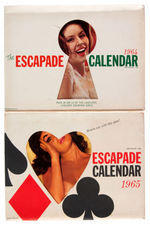 "ROGUE" & "ESCAPADE" 1960s MENS' MAGAZINE CALENDAR LOT WITH ENVELOPES.