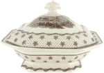 HARRISON 1840 SUPERB LARGE COLUMBIAN STAR COVERED BOWL UNLISTED IN HAKE.