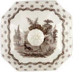 HARRISON 1840 SUPERB LARGE COLUMBIAN STAR COVERED BOWL UNLISTED IN HAKE.