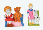 LITTLE ORPHAN ANNIE TOOTHBRUSH HOLDER PAIR.