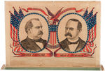 FLAG MOTIF "CLEVELAND AND STEVENSON" JUGATE CIGAR BOX 1892.