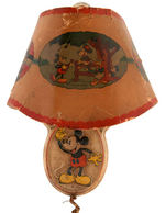 RARE MICKEY MOUSE WALL LAMP WITH SHADE.