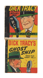 "DICK TRACY RADIO PLAY SCRIPT" BOOK PAIR.