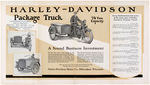 HARLEY-DAVIDSON MOTORCYCLES 1916 BROCHURE & PACKAGE TRUCK BROCHURE.