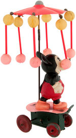 MICKEY MOUSE WITH UMBRELLA CELLULOID WIND-UP.