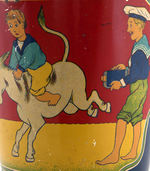 CHILDREN AT PLAY EARLY TIN SAND PAIL.