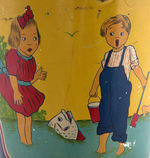 CHILDREN AT PLAY EARLY TIN SAND PAIL.