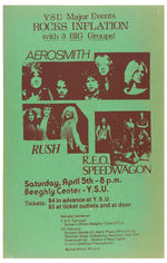 AEROSMITH - RUSH - R.E.O. SPEEDWAGON CONCERT POSTER.