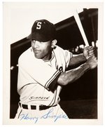 HARRY SIMPSON BATTING IN SAN DIEGO PADRES UNIFORM SIGNED PHOTO.