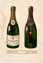 "VEUVE A. DEVAUX CHAMPAGNE" ADVERTISING DISPLAY & TRADE CARD.