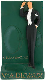 "VEUVE A. DEVAUX CHAMPAGNE" ADVERTISING DISPLAY & TRADE CARD.