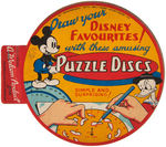 DISNEY "PUZZLE DISCS" DRAWING KIT FEATURING MICKEY MOUSE & DONALD DUCK.