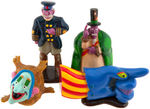 "THE BEATLES - YELLOW SUBMARINE" GARTLAN LIMITED EDITION FIGURINES SET W/PROMOTIONAL DISPLAY BASE.