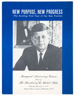 JFK “INAUGURAL ANNIVERSARY DINNER” 1962 PROGRAM BOOK.