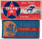 "HUBLEY TEXAN JR." BOXED CAP PISTOL PAIR.