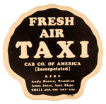 AMOS 'N' ANDY "FRESH AIR TAXI" WINDOW STICKER.