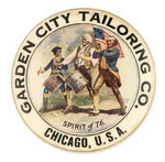 "GARDEN CITY TAILORING CO." SHOWING "SPIRIT OF '76" MIRROR.