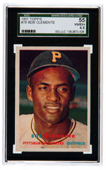 ROBERTO CLEMENTE 1956 & 1957 TOPPS SGC CARD PAIR.