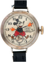 "MICKEY MOUSE" RARE FIRST VERSION ENGLISH WRIST WATCH BY INGERSOLL.