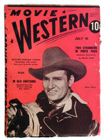 "MOVIE WESTERN" PULP FEATURING GENE AUTRY COVER AND ROY ROGERS STORY.