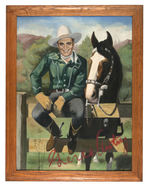 GENE AUTRY SIGNED ORIGINAL PAINTING.