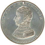 HARRISON 1840 LARGE AND NEAR UNCIRCULATED WHITE METAL TOKEN.