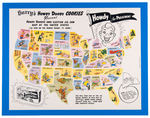 “BURRY’S HOWDY DOODY COOKIES” PREMIUM PUZZLE MAP AND STORE SIGN.