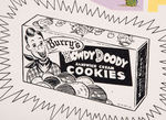 “BURRY’S HOWDY DOODY COOKIES” PREMIUM PUZZLE MAP AND STORE SIGN.