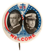 "PRESIDENT WOODROW WILSON/ADMIRAL HUGH RODMAN/WELCOME" JUGATE C. 1919.