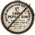 JIMMY COLLINS EARLIEST BASEBALL COLLECTIBLE FOR HIM AND 1898 CAMEO PEPSIN GUM BUTTON.