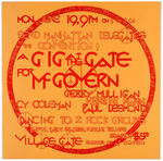 McGOVERN VILLAGE GATE CONCERT POSTER PLUS RALLY HANDBILL TO MEET GLORIA STEINEM.