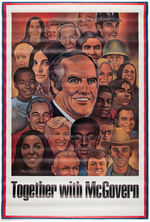 McGOVERN 1972 LARGE POSTER BY ARTIST PAUL DAVIS.