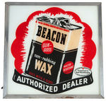 “BEACON WAX” LIGHT-UP ELECTRIC DOUBLE-SIDED SIGN.