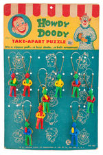 “HOWDY DOODY TAKE-APART PUZZLES” ON STORE DISPLAY CARD.