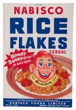 “NABISCO RICE FLAKES YOUR HOWDY DOODY CEREAL” BOX WITH DILLY DALLY CUT-OUT.